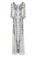 Lucille V-Neck Dress - Frost Blue