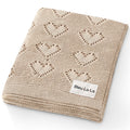 Luxury Cotton Receiving Swaddle Baby Blanket - Heart