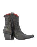 Manchester Black Short Fringe Bootie
