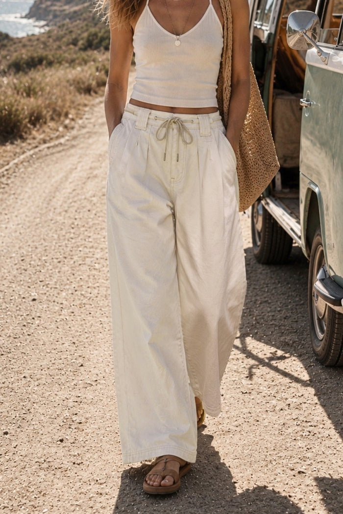 Marley Relaxed Drawstring Wide Leg Pants