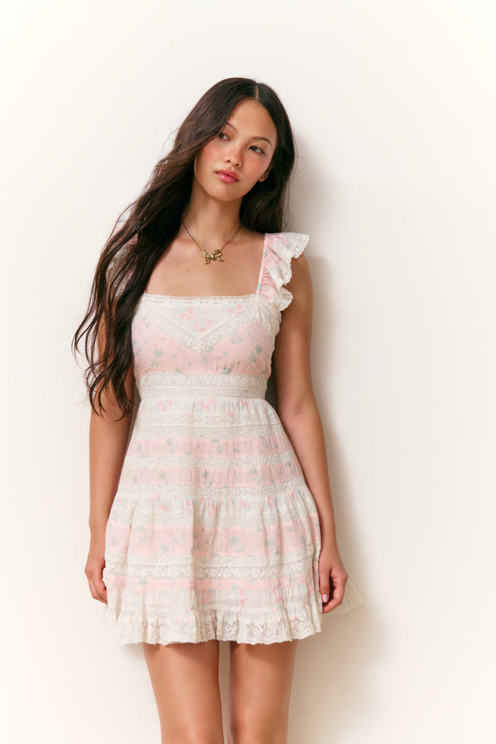 Melitta Mixed Print Mini Dress