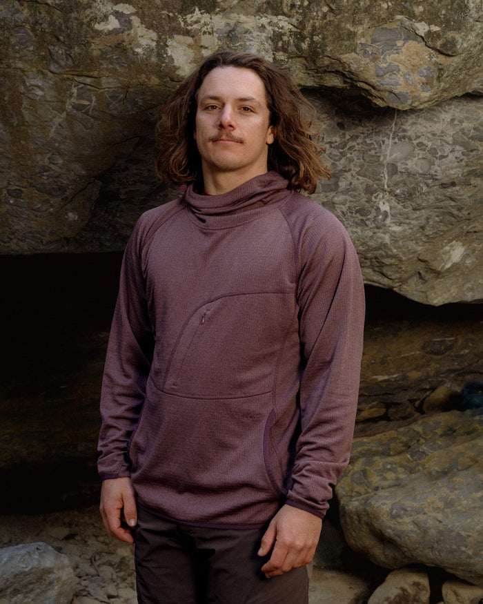 Mens Air-Grid Fleece Cacao — lifestyle