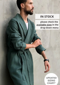 Men’s linen bathrobe JUNIPER - IN STOCK
