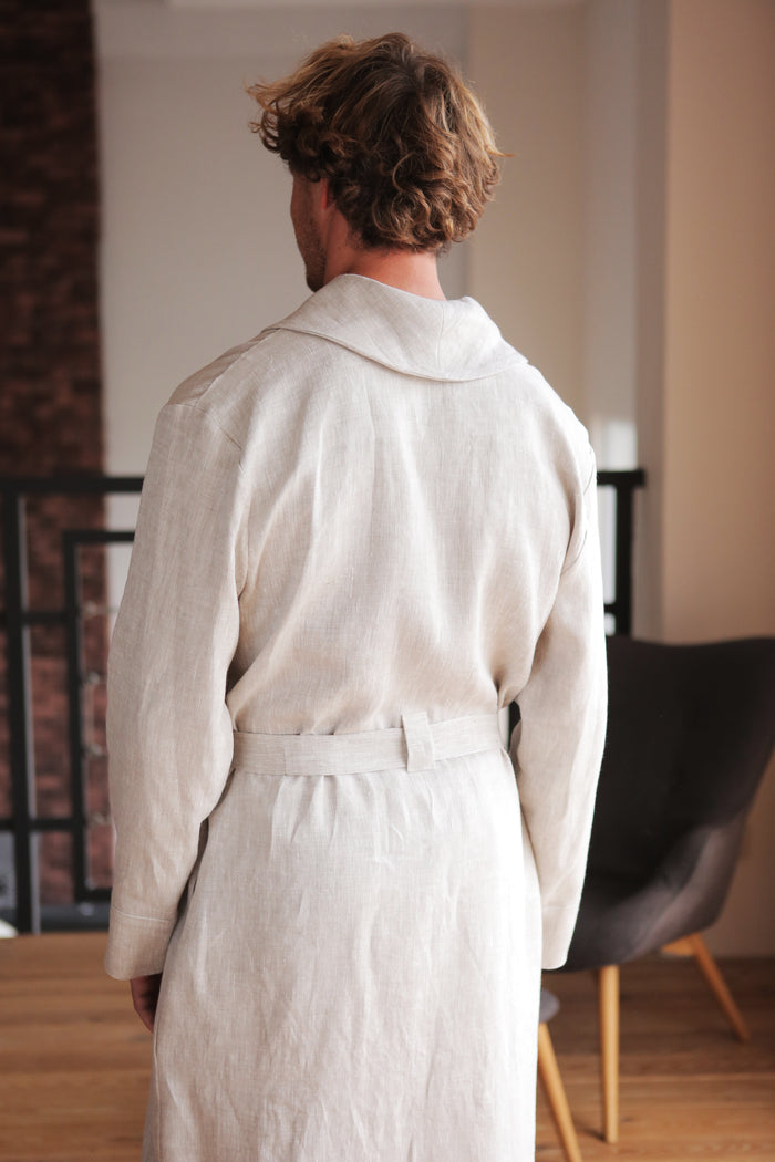 Men’s linen bathrobe JUNIPER LONG - IN STOCK