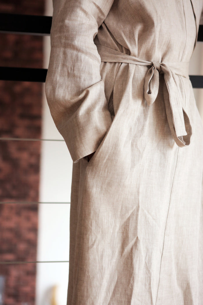Men’s linen bathrobe JUNIPER LONG - IN STOCK