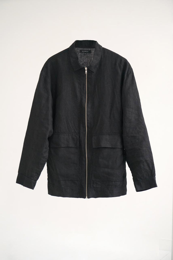 Men’s Linen Bomber Jacket BERGAMOT - IN STOCK