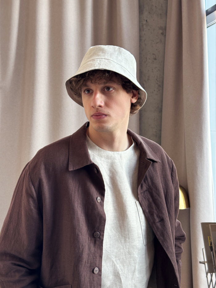 Men’s Linen Bucket Hat PECAN - IN STOCK