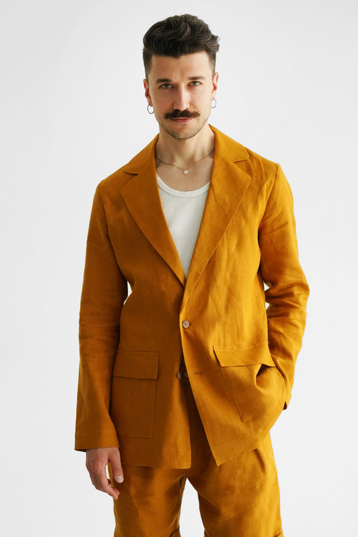 Men’s Linen Jacket LARCH - IN STOCK