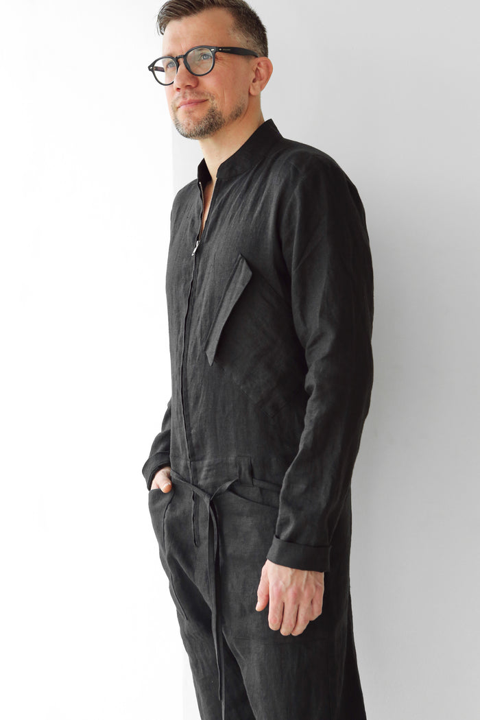 Mens Linen Jumpsuit PALO SANTO - IN STOCK