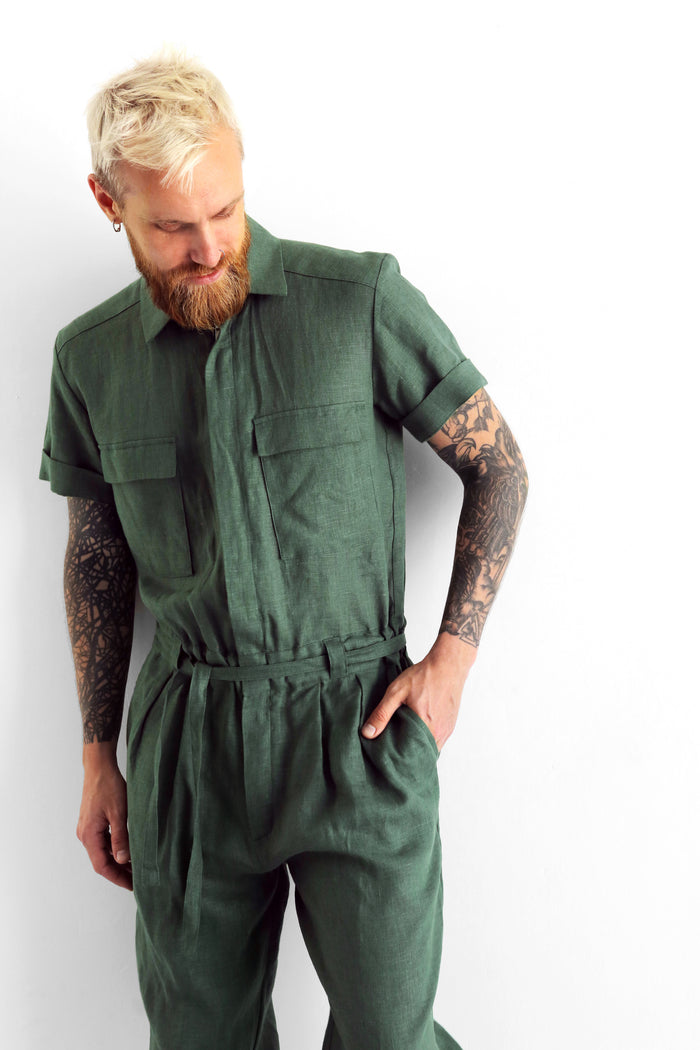 Mens Linen Jumpsuit SANDAL - IN STOCK