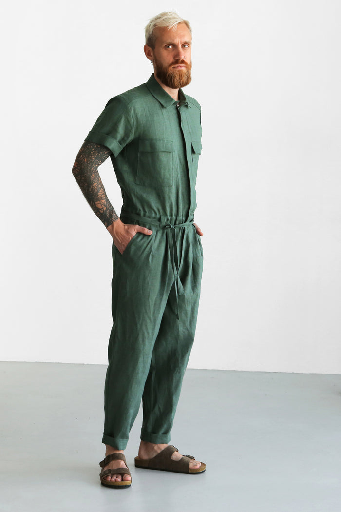 Mens Linen Jumpsuit SANDAL - IN STOCK