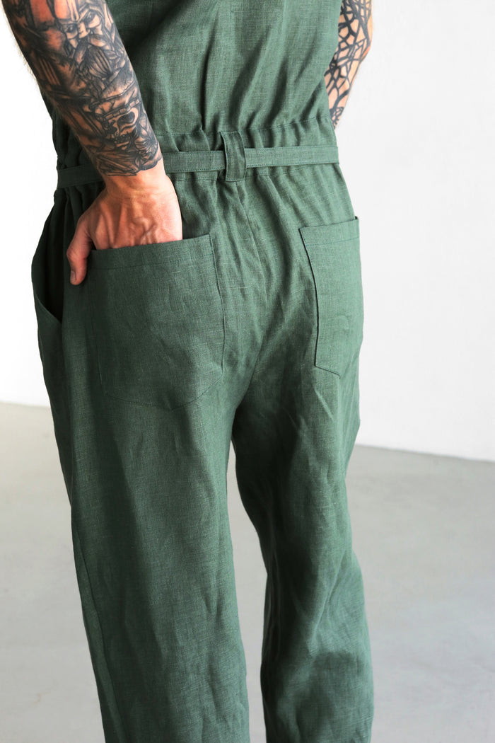 Mens Linen Jumpsuit SANDAL - IN STOCK