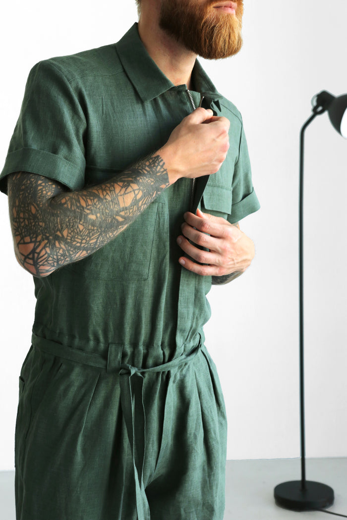 Mens Linen Jumpsuit SANDAL - IN STOCK