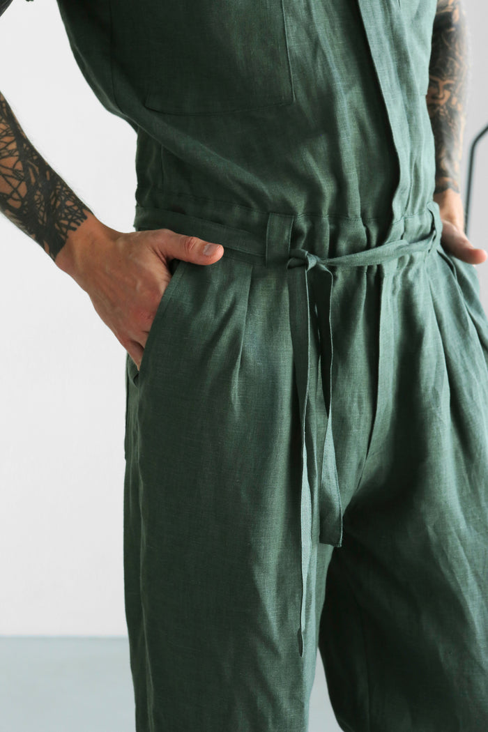 Mens Linen Jumpsuit SANDAL - IN STOCK