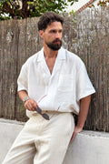 Men’s Linen Relaxed Shirt DALIA in Cream