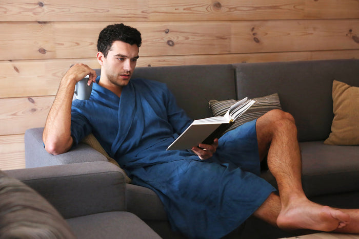 Men’s linen robe JUNIPER - IN STOCK