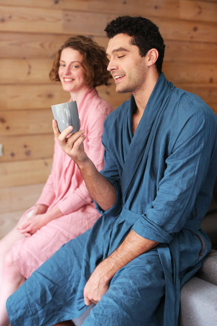 Men’s linen robe JUNIPER - IN STOCK