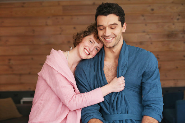 Men’s linen robe JUNIPER - IN STOCK