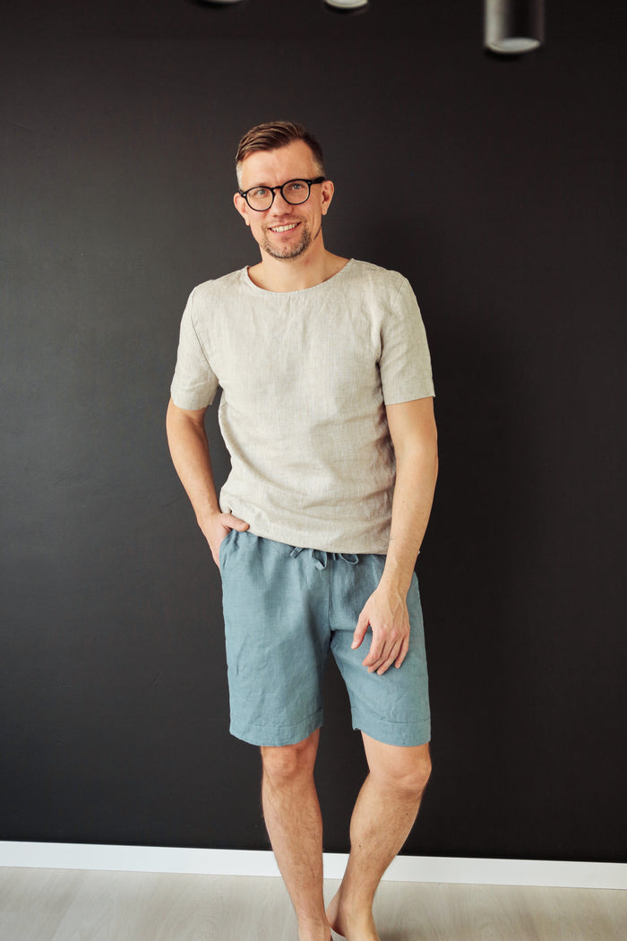 Men’s linen shorts ASH - IN STOCK