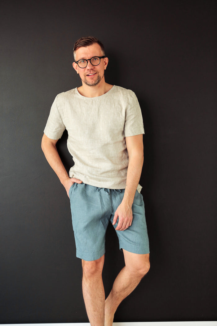Men’s linen shorts ASH - IN STOCK