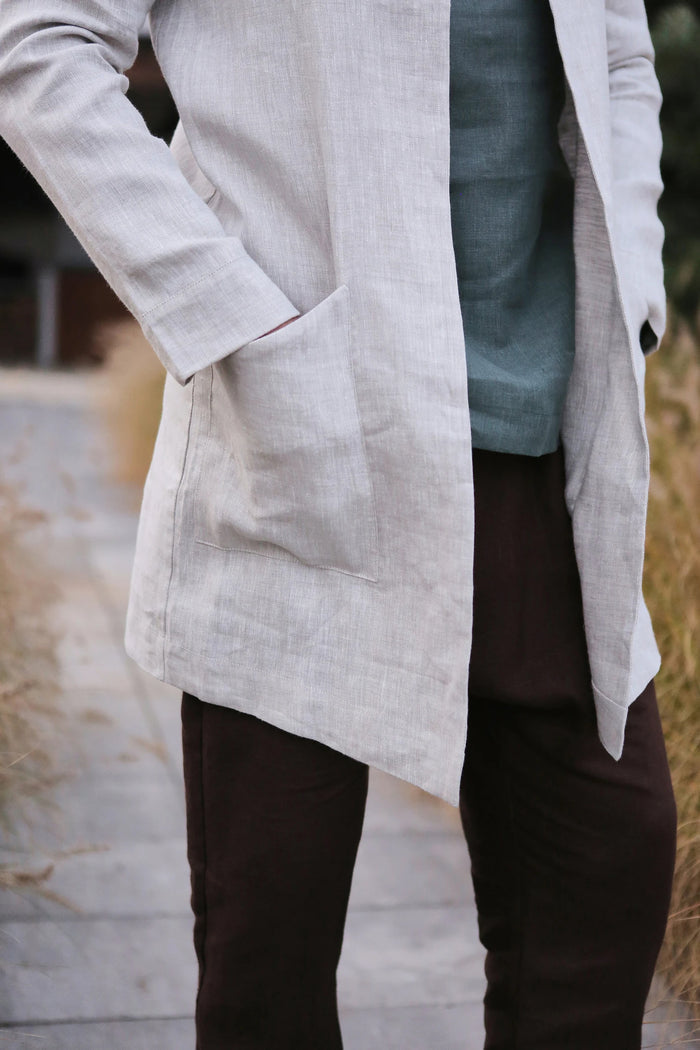 Men’s Linen Trench ALMOND - IN STOCK