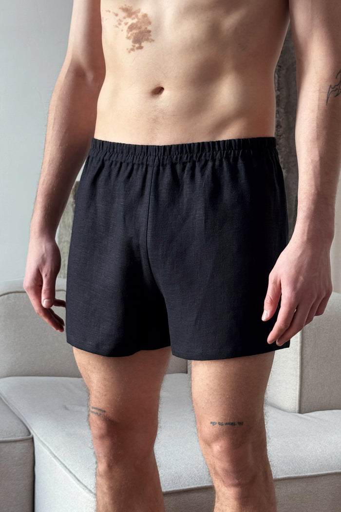 Men’s Linen Underwear NOPAL in Black