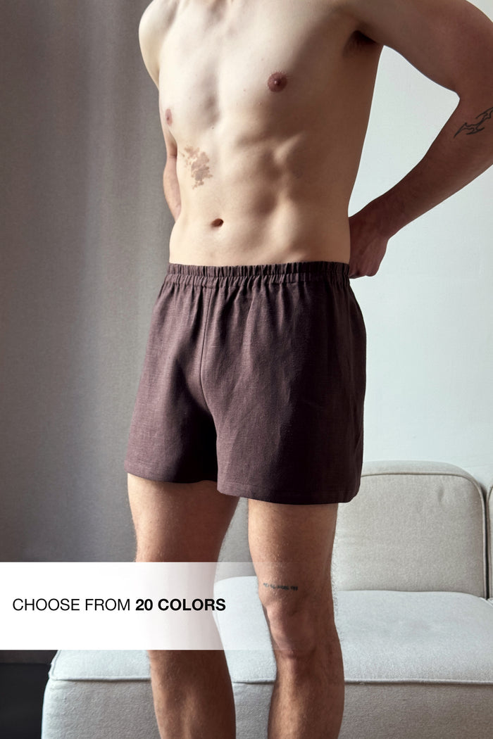 Men’s Linen Underwear NOPAL in Black