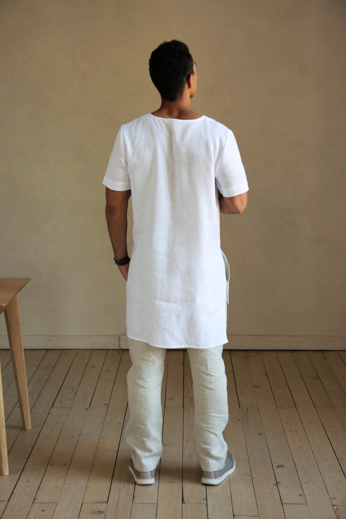 Men’s Long Linen T-Shirt LINDEN - IN STOCK