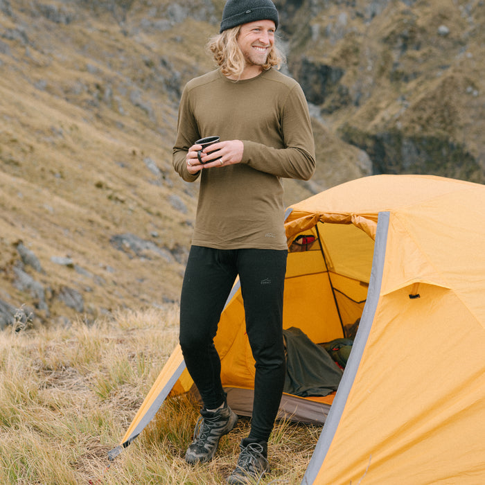 Mens Merino Leggings Black