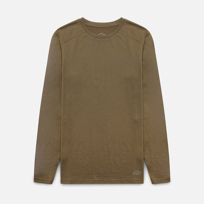 Mens Merino LS Base Layer Olive
