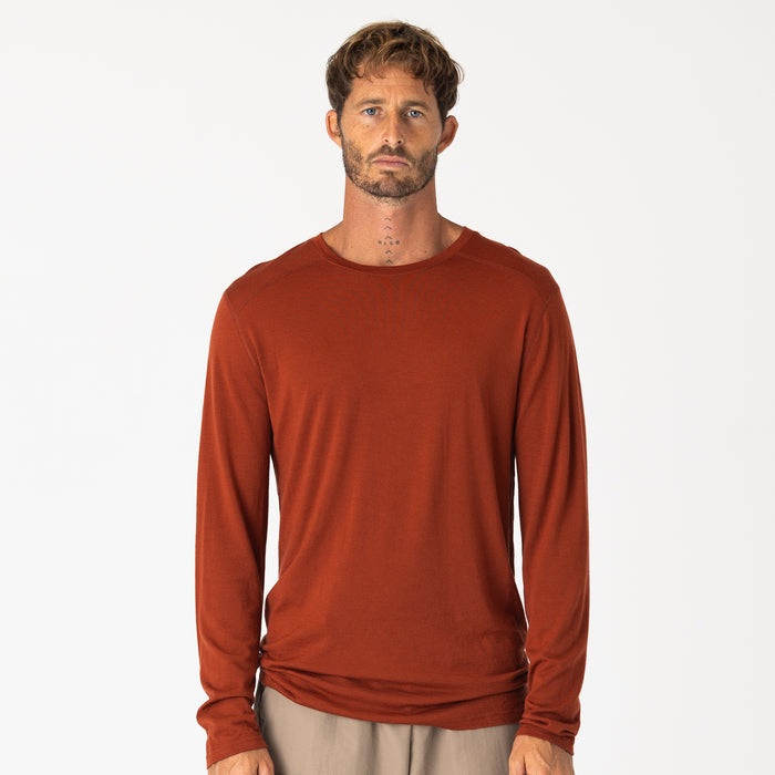 Mens Merino LS Base Layer Tannin