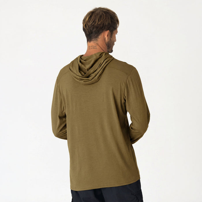 Mens Merino LS Hoody Olive