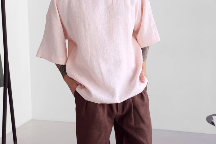 Men’s Oversized Linen T-Shirt LOTUS - IN STOCK
