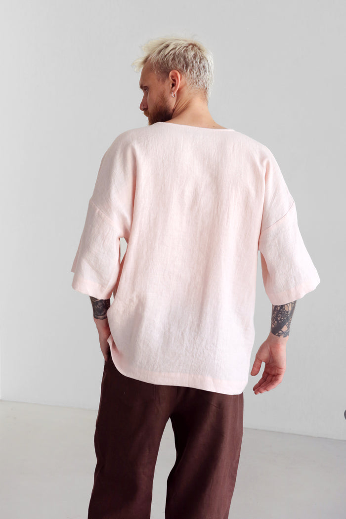 Men’s Oversized Linen T-Shirt LOTUS - IN STOCK