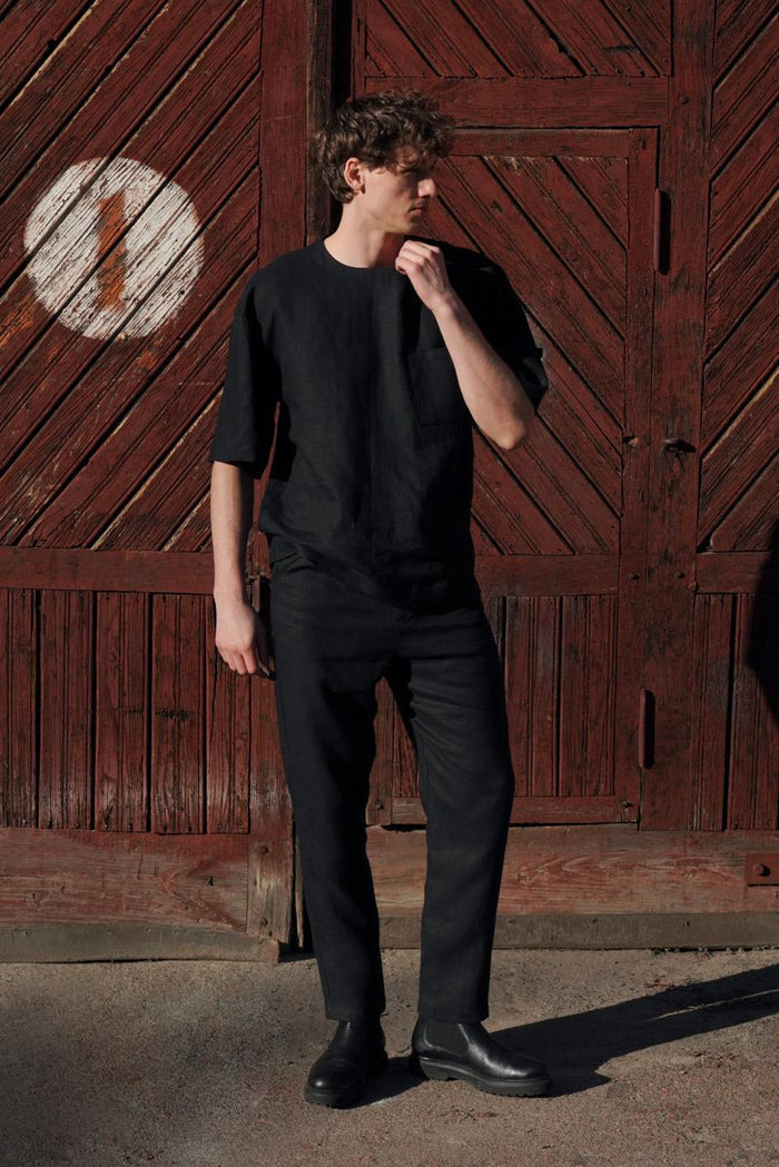 Men’s Oversized Linen T-Shirt SUMIRE - IN STOCK