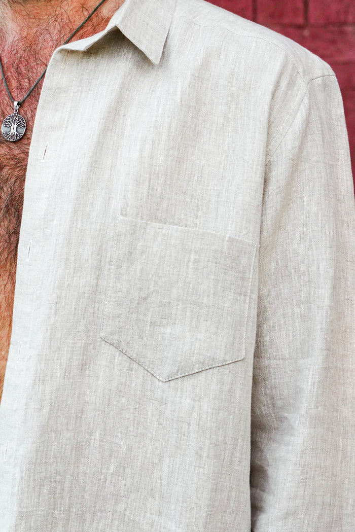 Mens relaxed linen shirt MAGNOLIA - IN STOCK