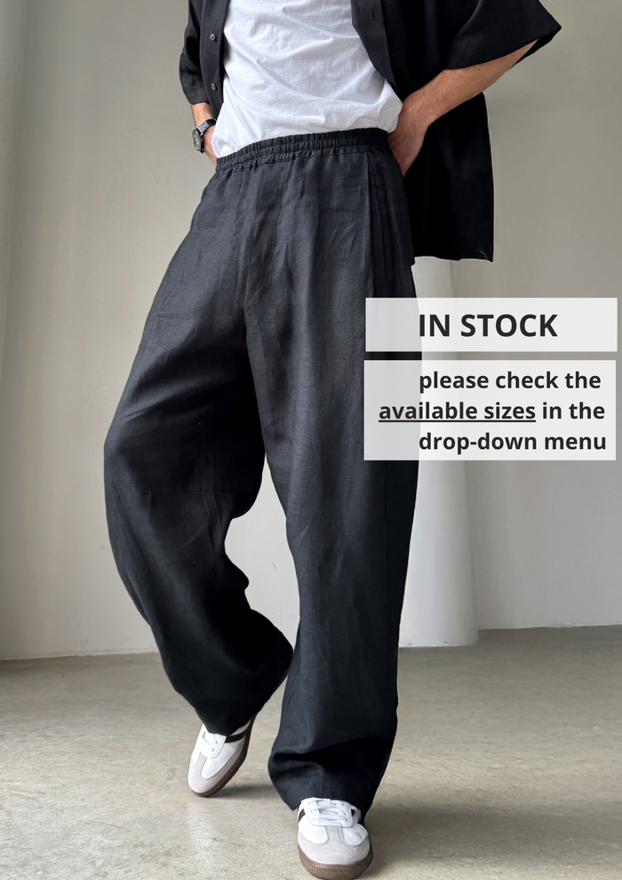 Men’s Wide-Leg Linen Pants SLOE - IN STOCK