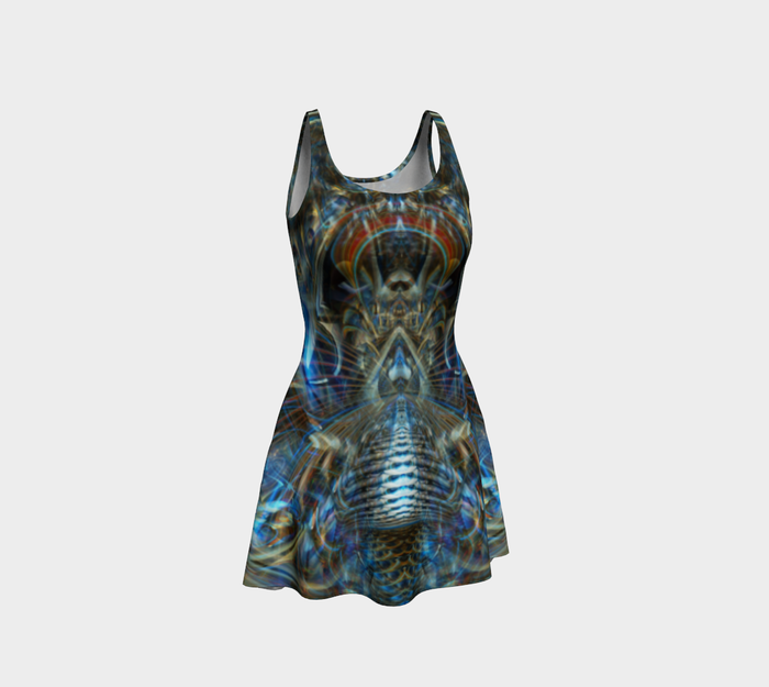 Mere Reflection Fitted Flare Dress