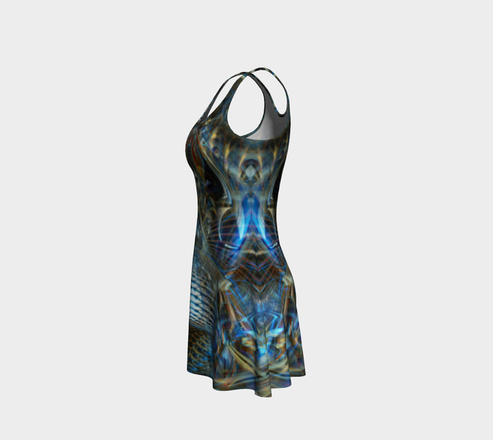 Mere Reflection Fitted Flare Dress