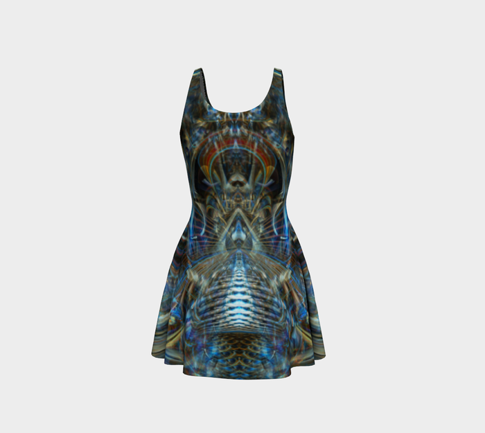 Mere Reflection Fitted Flare Dress