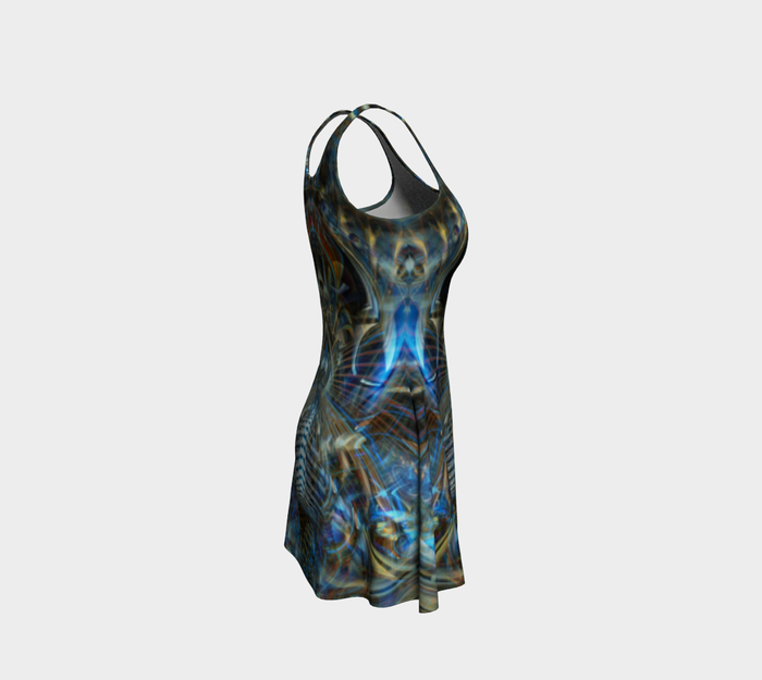 Mere Reflection Fitted Flare Dress