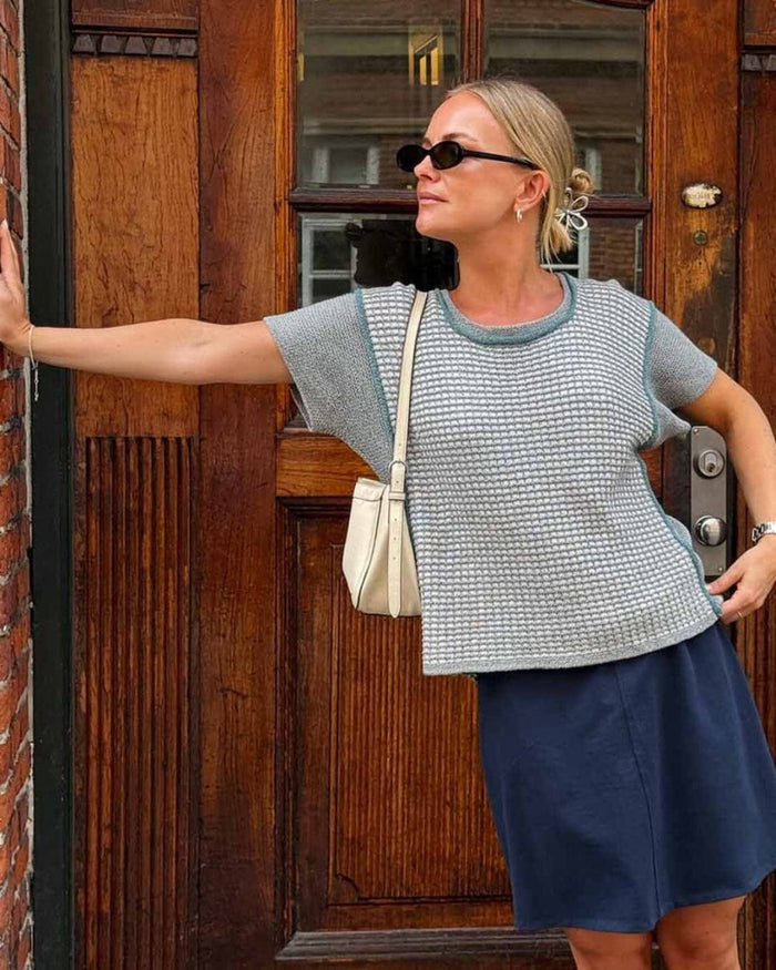 Mikko t-shirt by Hanne Falkenberg, No 21 knitting kit Knitting kits Hanne Falkenberg