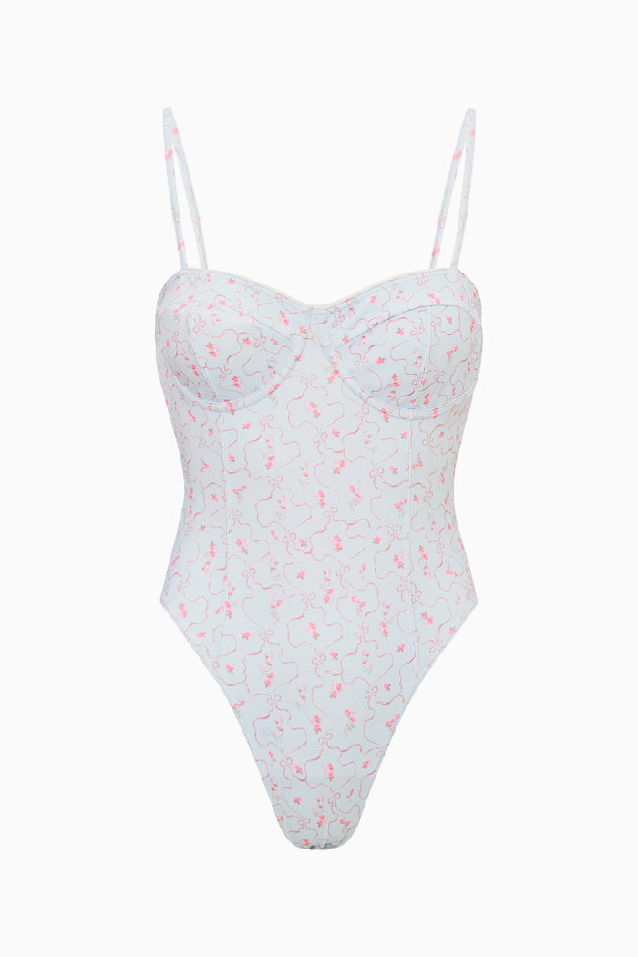 Mina Blue Floral One-Piece Swimsuit