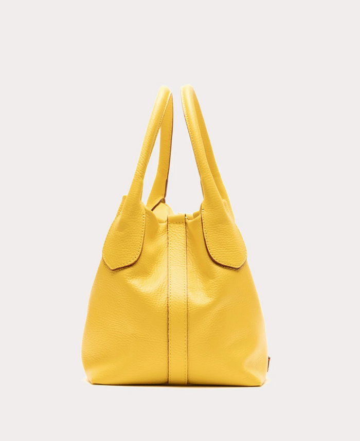 Mini Sweet Pea - Tumbled Leather - Canary