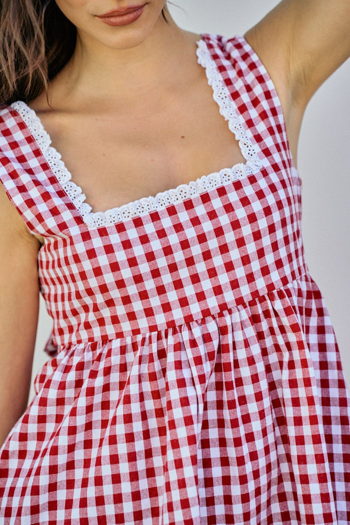 Mipsy Gingham Mini Dress