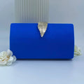 MIRANDA SUEDE CLUTCH BAG (ROYAL BLUE)