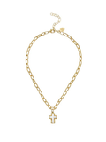 Mother of Pearl Cross Necklace