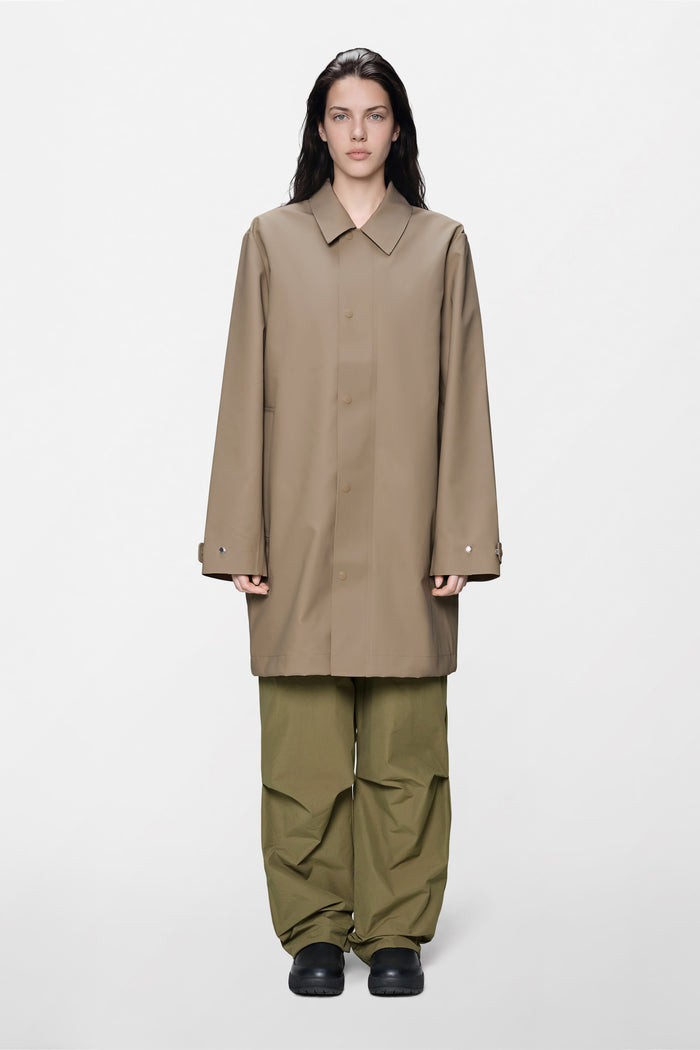 RAINS Nara Long Jacket Beige Jacket