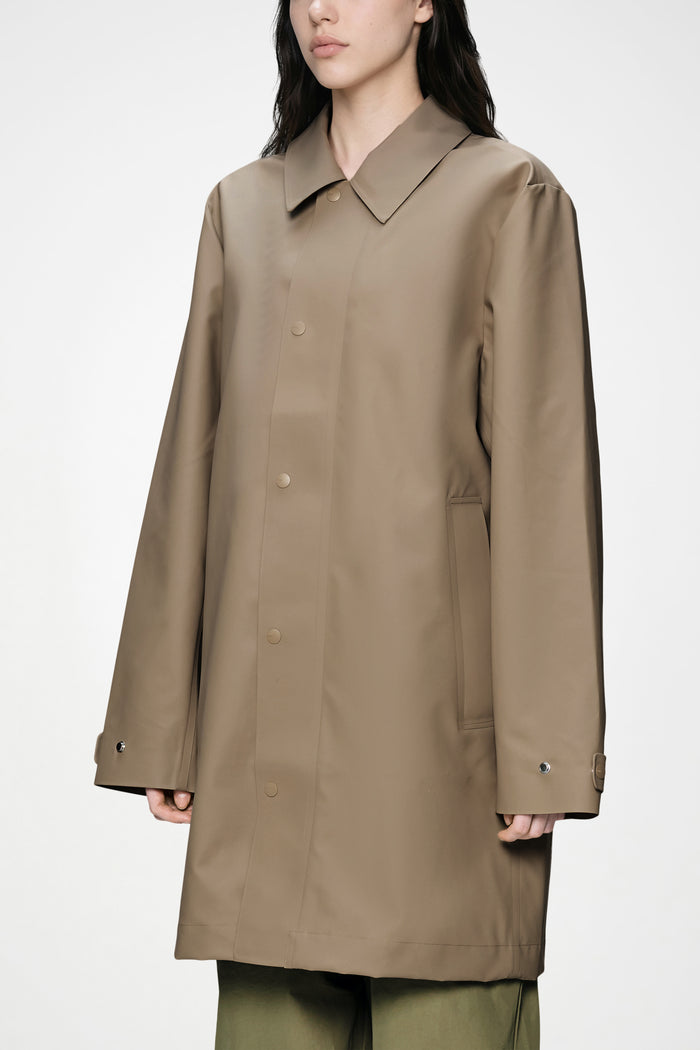 RAINS Nara Long Jacket Beige Jacket