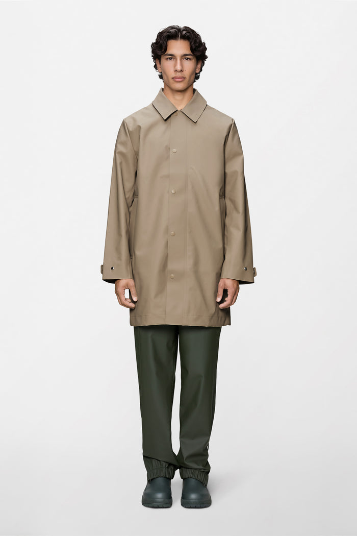RAINS Nara Long Jacket Beige Jacket